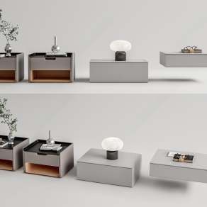 现代床头柜3D模型下载